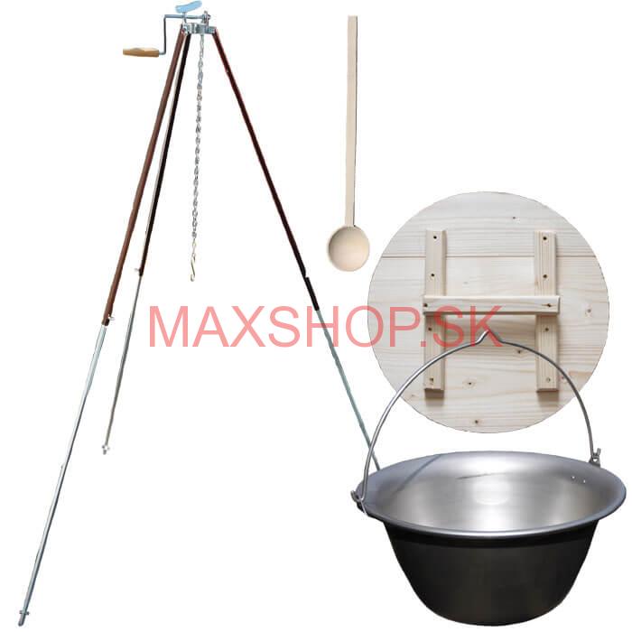 Nerezový kotlík 20 L (1,5 mm) + teleskopický stojan s kladkou VAR
