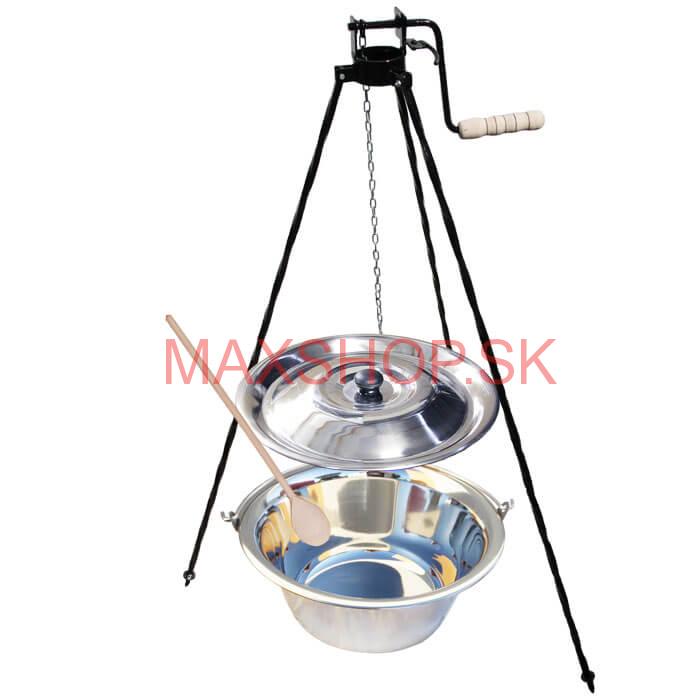 Antikorový kotlík 10 L (1,2 mm) + stojan s kladkou VAR