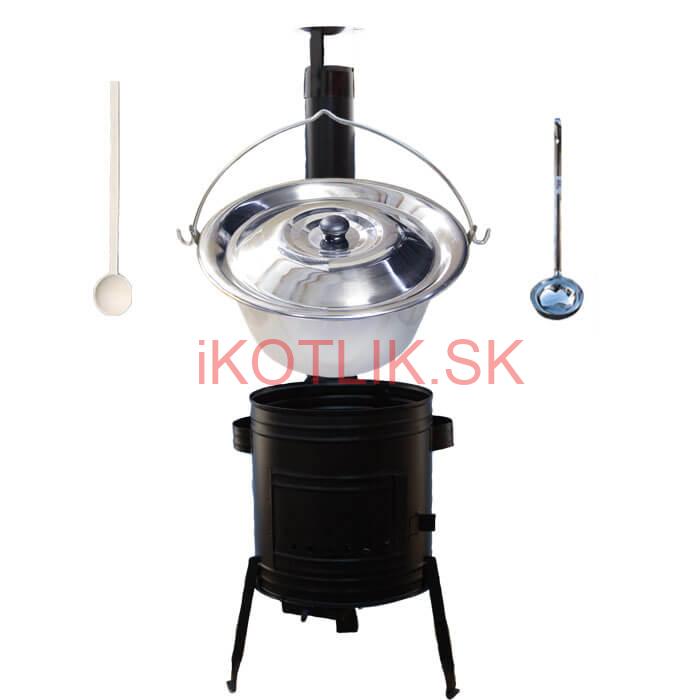 Antikorový kotlík 22 L (0,8 mm) + kovová kotlina 42 CLASSIC (KOV)