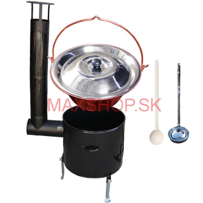 Kotlíkový gulášový set + medený kotlík 20 L Smalt Easy party