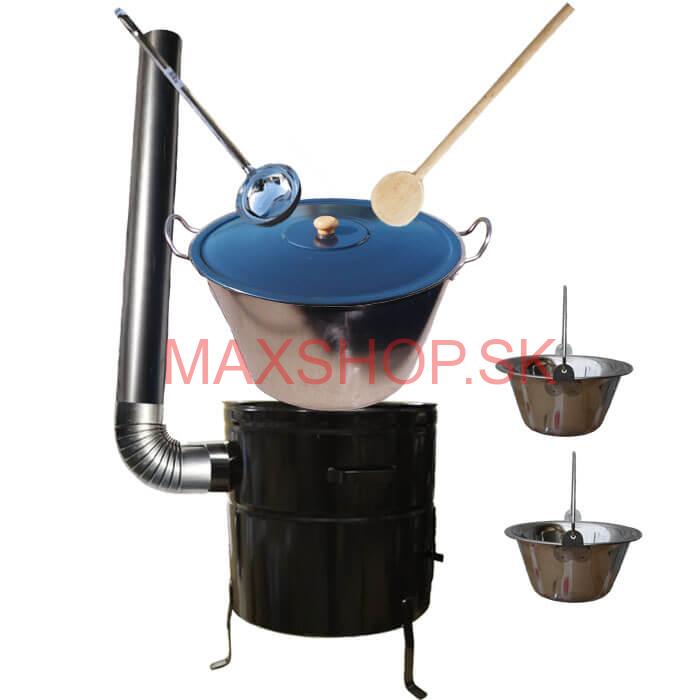 Zabíjačková súprava + nerezový kotol 60 L + 2 servírovacie kotlíky