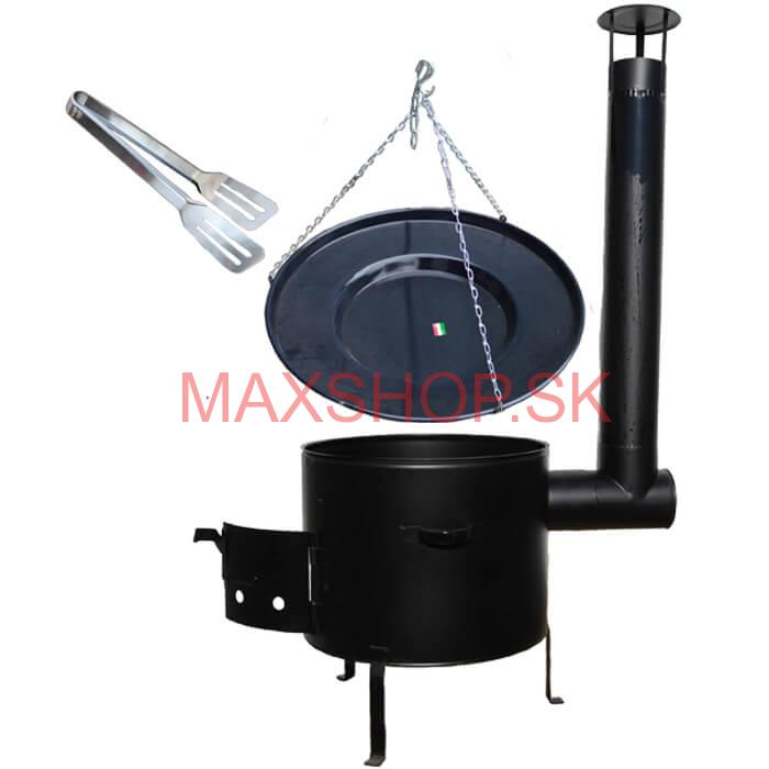 Grilovacia panvica s retiazkou + kotlina 39 cm