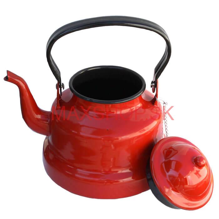 Smaltovaný čajník 1 L RED