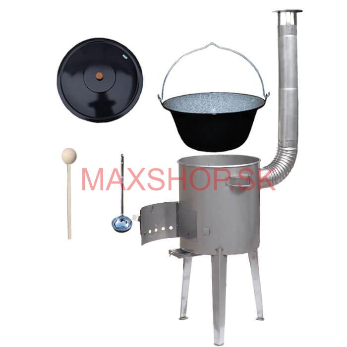 Smaltovaný kotlík 20 L (1,2 mm) + nerezová kotlina 42 cm LUXUS