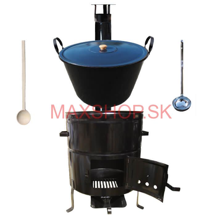 Smaltovaný kotol 70 L + kovová kotlina 56 cm BIG PARTY