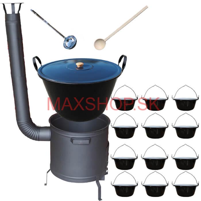 Smaltovaný kotol 60 L + servírovacie kotlíky (12 ks)PLUS 600