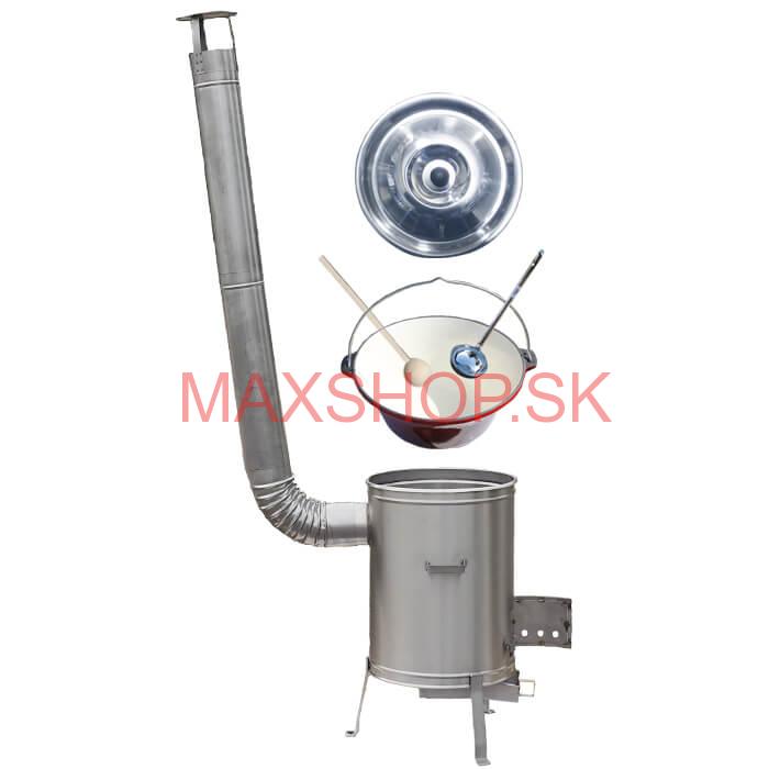 Liatinový kotlík so smaltovanou úpravou 16 L + Nerezová kotlina (Vysoká) 36 LUX