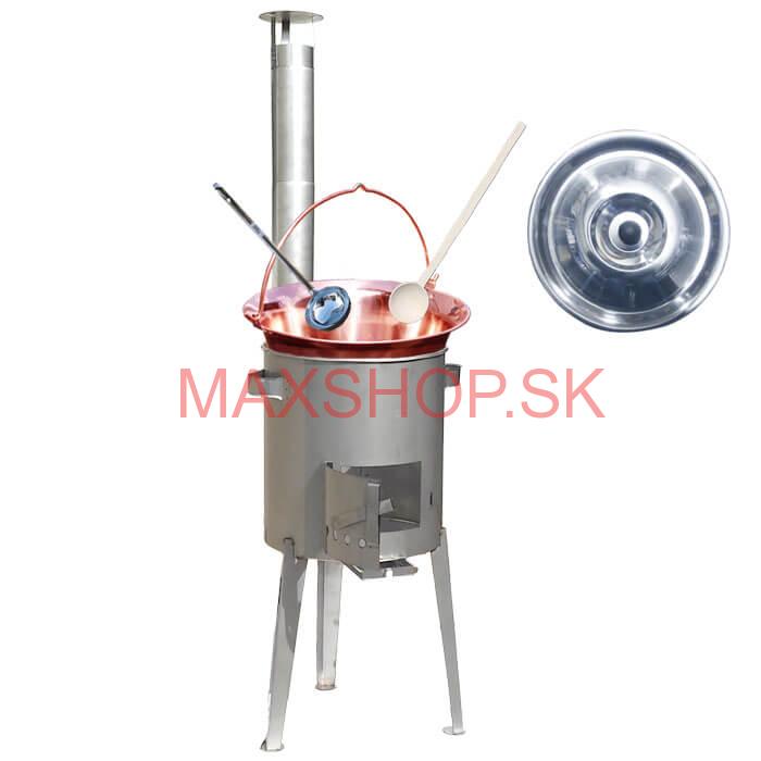 Medený kotlík 30 L (1,2 mm) + nerezová kotlina 45 cm LUXUS