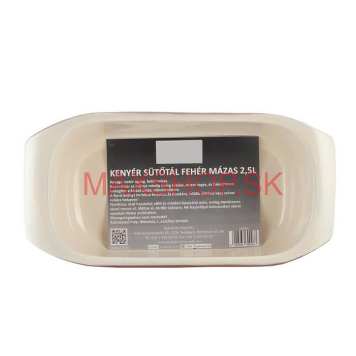 Hlinený pekáč na chleba s glazúrou 2,5 L