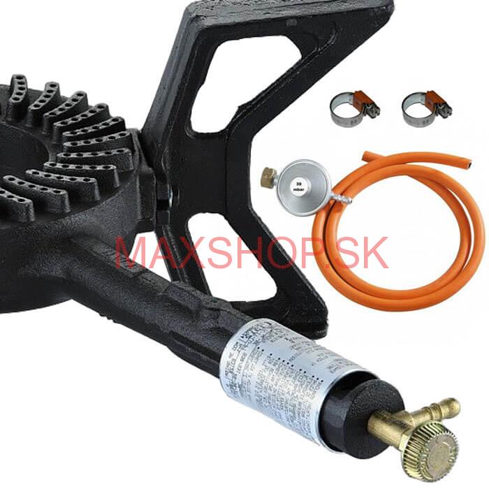 Liatinový plynový varič 8,8 kW 3P Ghisa + pripojovacie príslušenstvo