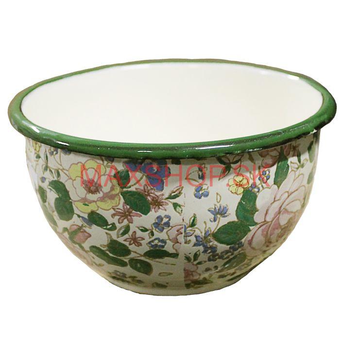 Smaltovaná vzorovaná miska 17 cm DECOR