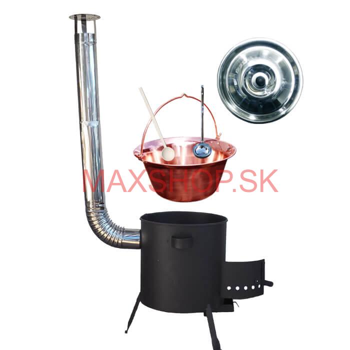 Medený kotlík 20 L (1,2 mm) + žiaruvzdorná kotlina (1 mm) 42 PLUS 600