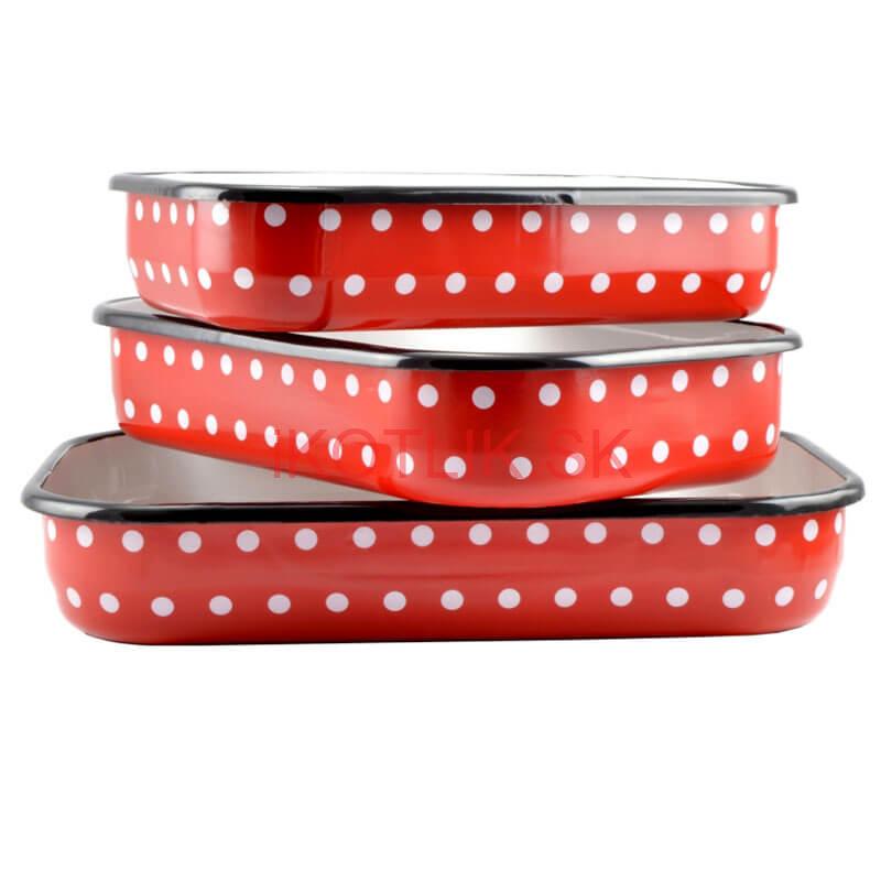 Smaltovane pekáče DECOR 3 ks