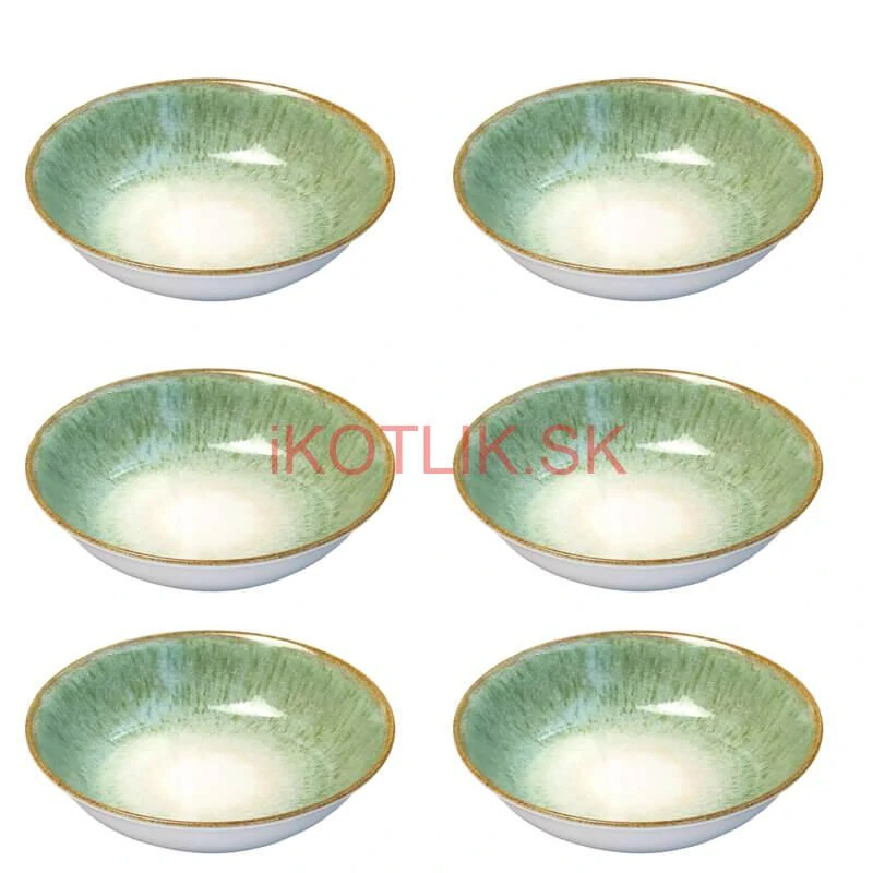 Súprava keramických tanierov 18 ks GREEN