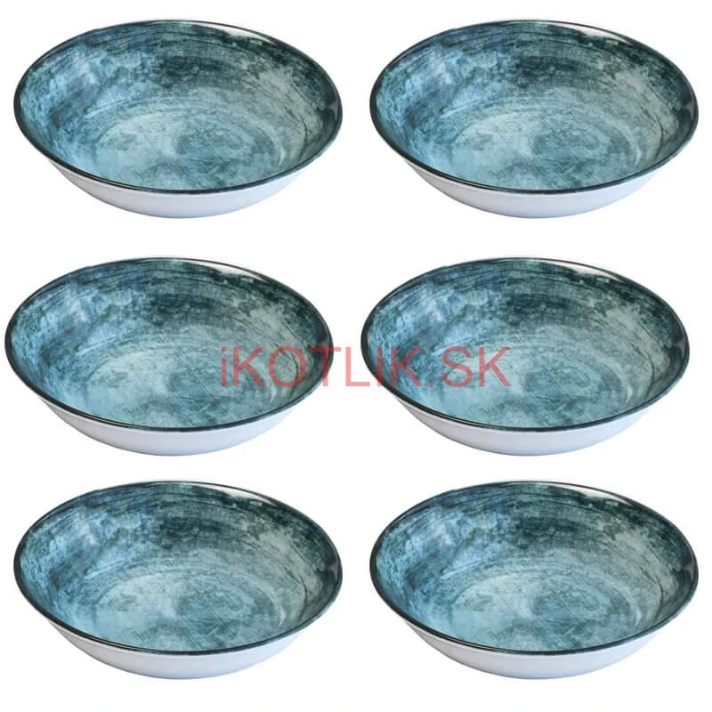 Súprava keramických tanierov 18 ks BLUE