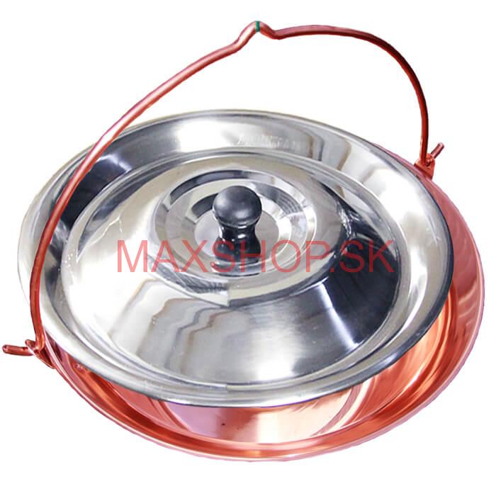 Medený kotlík 14 L + antikorová pokrievka