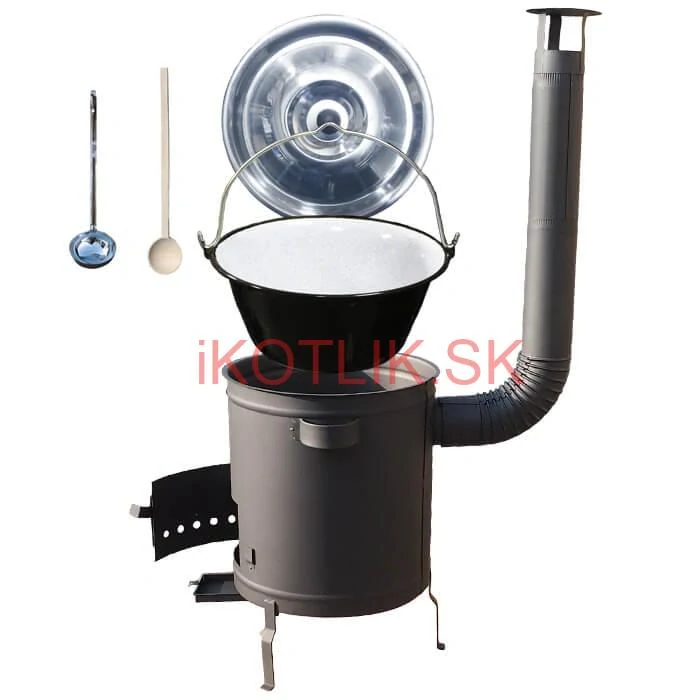 Smaltovaný kotlík 16 L (1,2 mm) + hrubostenná (1,5 mm) a žiaruvzdorná kotlina 39 PLUS 600