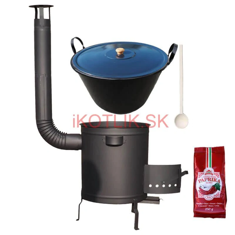 Smaltovaný kotol 60 L + hrubostenná kotlina 53 cm (2 mm) STRONG PLUS 600 + sladká paprika 250 g