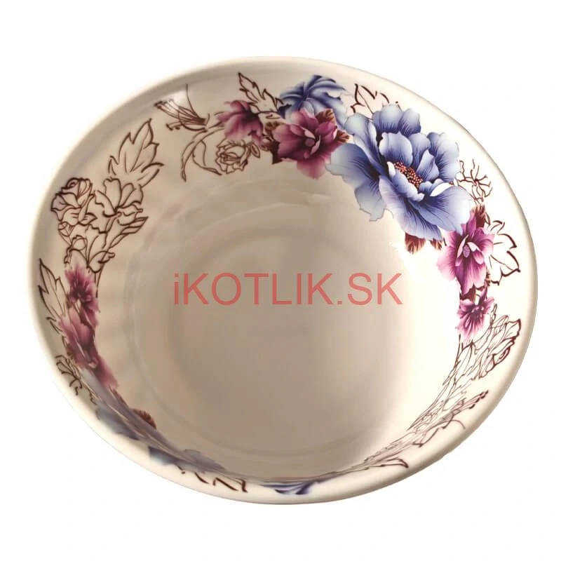 Plastová miska s kvetinovým vzorom (750 ml) – na poriadny guláš aj kapustnicu