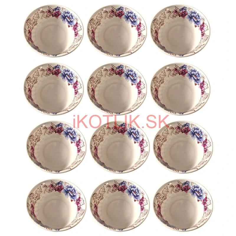 Plastová miska s kvetinovým vzorom (750 ml) – teraz v sade 12 kusov!