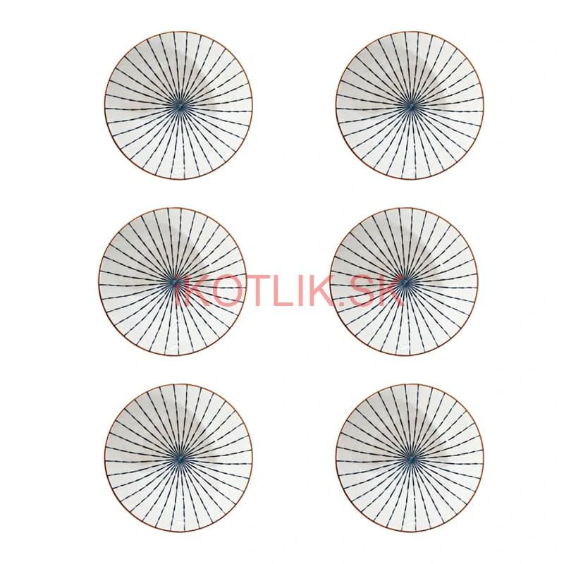 Sada 6 ks veľkých keramických misiek na guláš a polievky, 1 liter