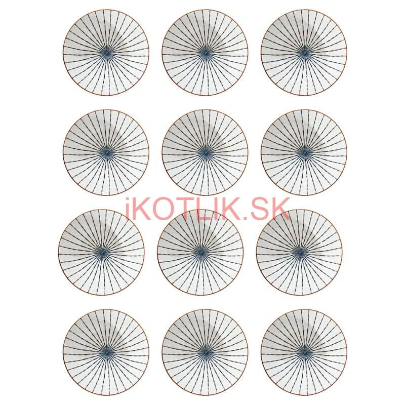 Sada 12 ks veľkých keramických misiek na guláš a polievky, 1 liter