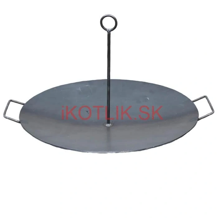 Grilovacia súprava CLASSIC STEEL PRO: Trojnožka 1,2 m s kladkou + Železná panvica 49 cm