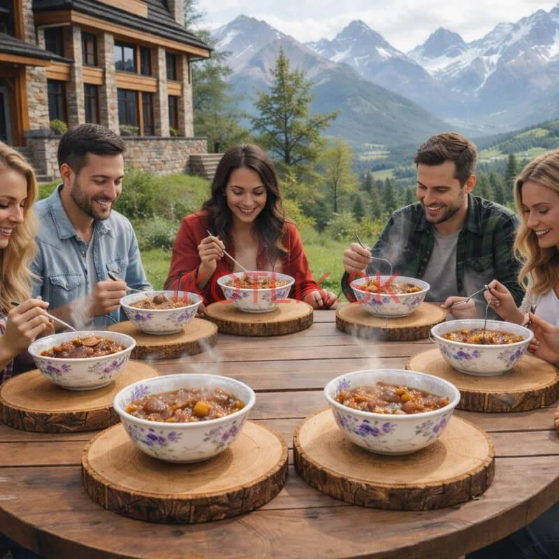 Drevený podnos z prírodného plátku dreva s kôrou Ø 20–24 cm