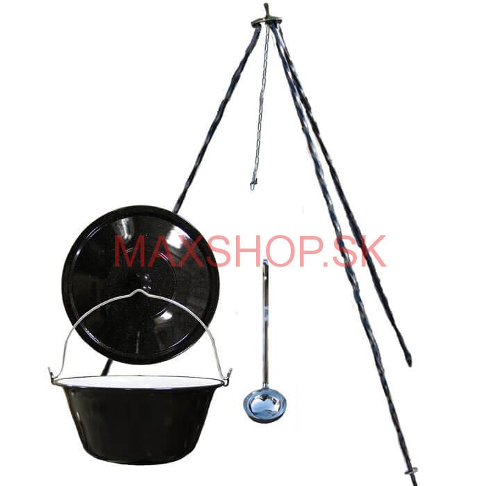 Smaltovaný kotlík 16 L + pokrievka + stojan