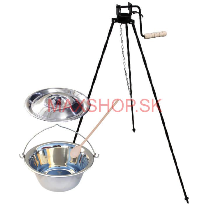 Antikorový kotlík 10 L (1,2 mm) + stojan s kladkou VAR