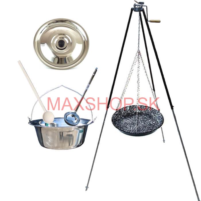 Kotlík s trojnožkou VAR 14 L ANTIKOR + Grilovacia panvica 