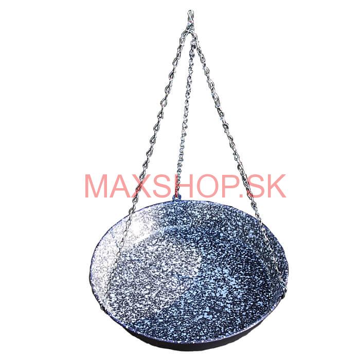 Smaltovaná panvica s reťazou