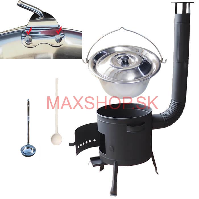 Kotlíkový gulášový set 42 PLUS 600 + nerezový kotlík 20 L (0,8 mm)