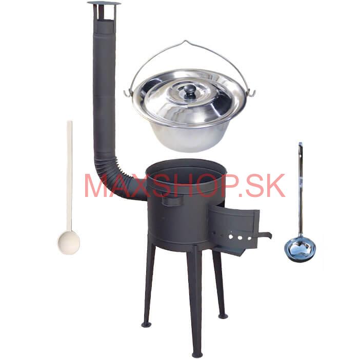 Kotlíkový gulášový set 42 PLUS 600 + nerezový kotlík 22 L (0,8 mm)