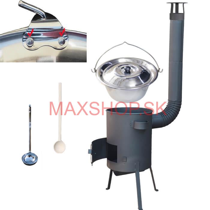 Antikorový kotlík 30 L (0,8 mm) + žiaruvzdorná kotlina 45 PLUS 600 4 MM