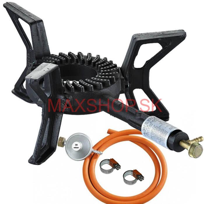 Liatinový plynový varič 8,8 kW 3P Ghisa + pripojovacie príslušenstvo