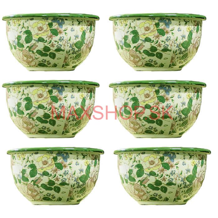 Súprava smaltovaných misiek 15 cm 6 ks DECOR