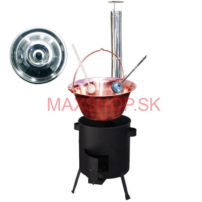 Medený kotlík 20 L (1,2 mm) + žiaruvzdorná kotlina (1 mm) 42 PLUS 600