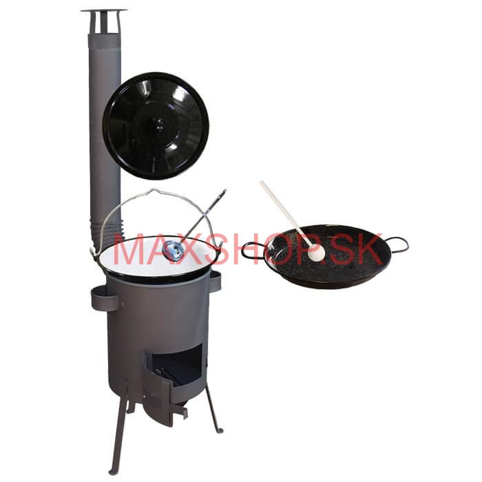 Smaltovaný kotlík 13 L + Paella panvica 38 cm + žiaruvzdorná kotlina 36 PLUS 600 4 MM