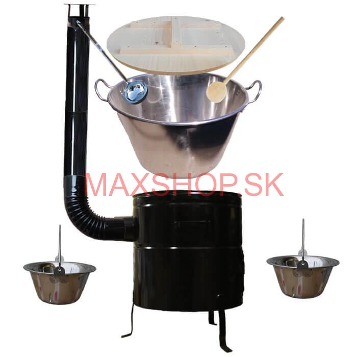 Zabíjačková súprava + nerezový kotol 100 L + 2 servírovacie kotlíky