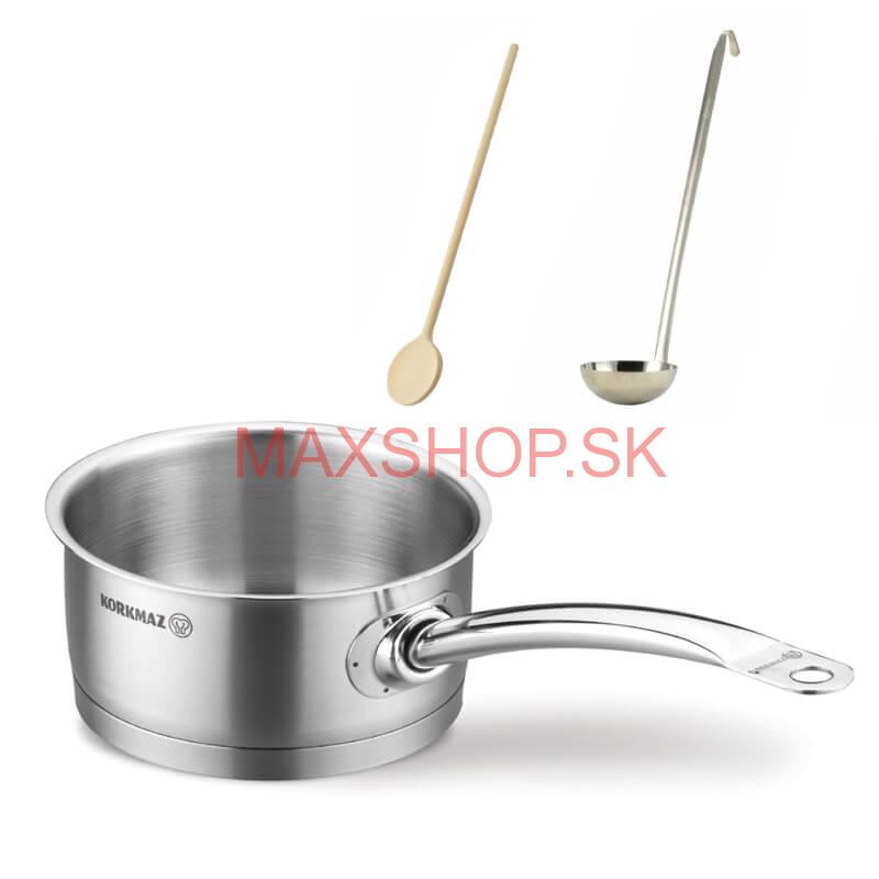 Sada nerezových hrncov s pokrievkou + rajnica 2 + 1 ks 6 L, 10 L, 2,8 L