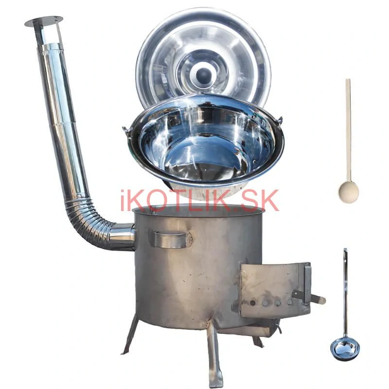 Nerezový kotlík 30 L (1,2 mm) INOX + nerezová kotlina 45 cm (1,5 mm) STRONG CLASSIC