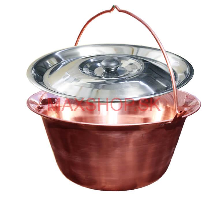 Medený kotlík 30 L + antikorová pokrievka