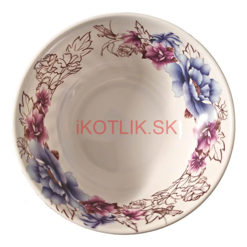 Plastová miska s kvetinovým vzorom (750 ml) – na poriadny guláš aj kapustnicu
