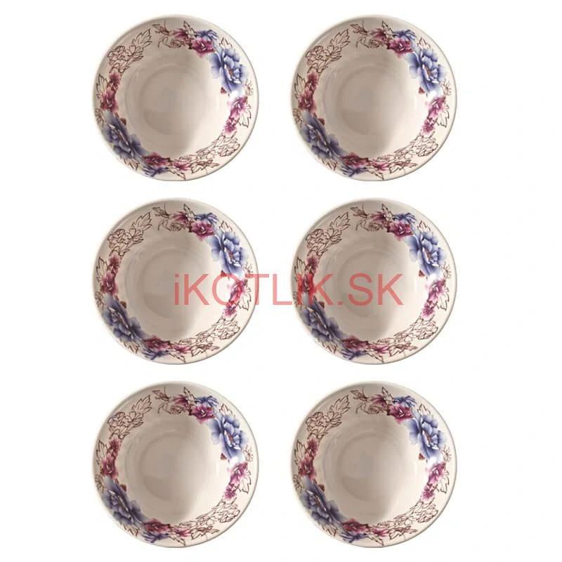 Plastová miska s kvetinovým vzorom (750 ml) – teraz v sade 6 kusov!