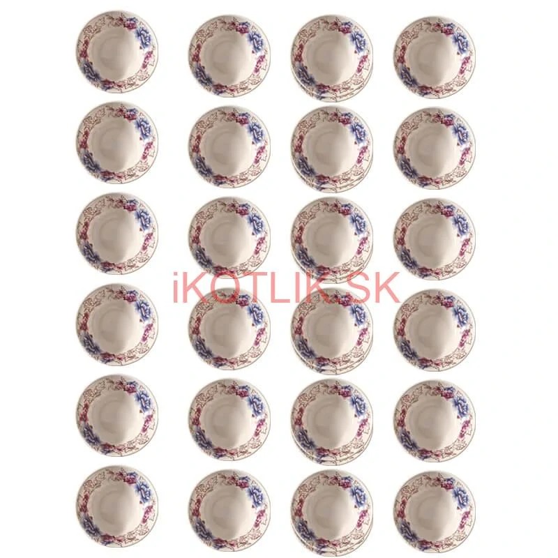 Plastová miska s kvetinovým vzorom (750 ml) – teraz v sade 24 kusov!