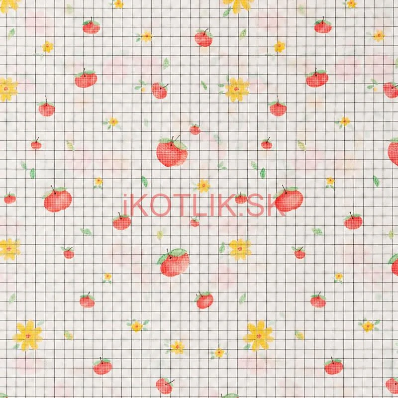 Umývateľný obrus Jablká a kvety 137 × 183 cm