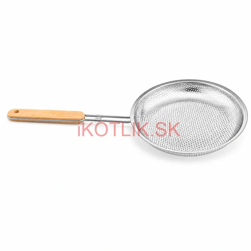 Hliníkové sitko 16 cm s drevenou rúčkou