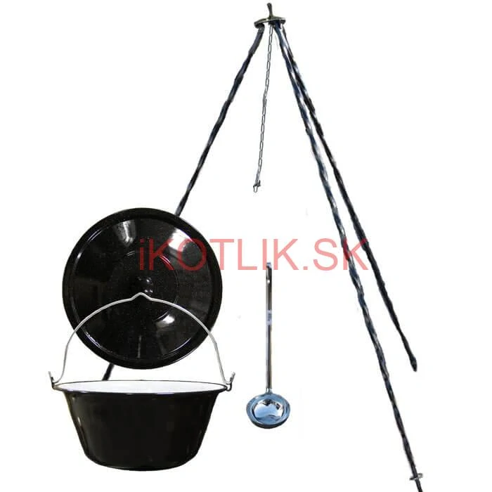 Smaltovaný kotlík 10 L+ pokrievka + stojan