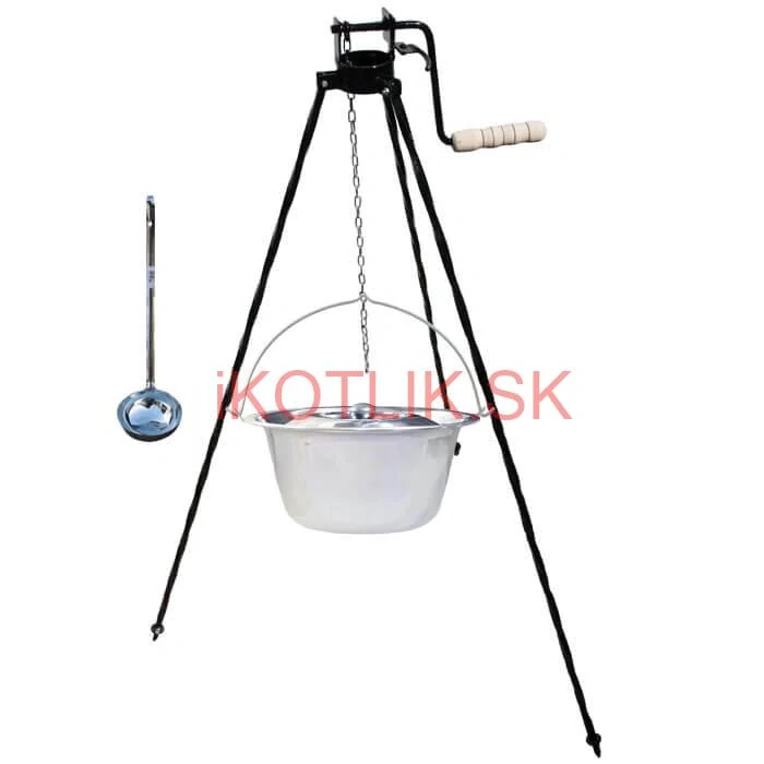 Antikorový kotlík 20 L (0,8 mm) + pokrievka + stojan s kladkou VAR